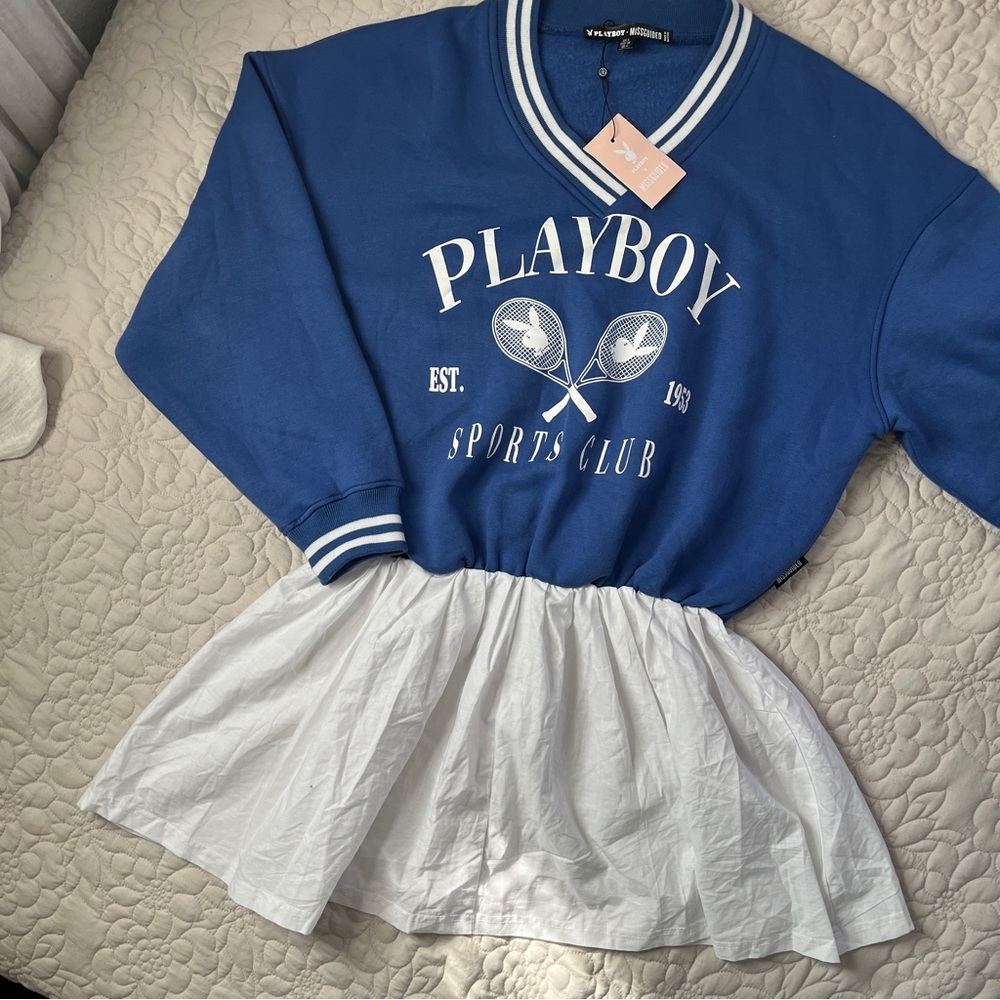 Playboy x Missguided Sports Tennis Sweater Dress // Size US 4 // NWT